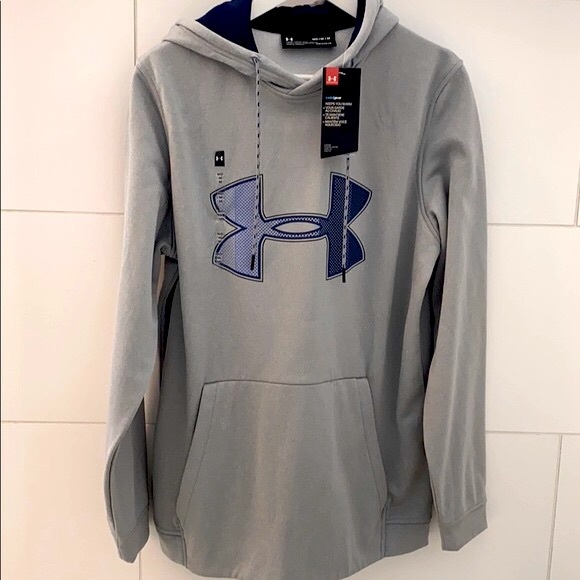 Under Armour Hooded Gray Sweatshirt - Picture 1 of 4